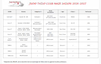 Tarifs et Programmations 2026 - 2027